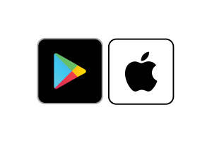 Google Play Store Apple App Store Icons