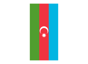 Vertical Flag of Azerbaijan