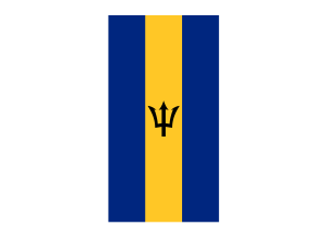 Vertical Flag of Barbados