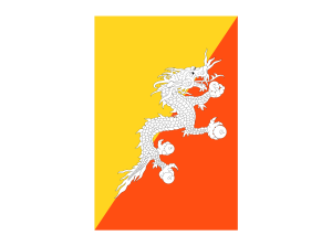 Vertical Flag of Bhutan