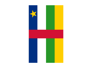 Vertical Flag of the Central African Republic
