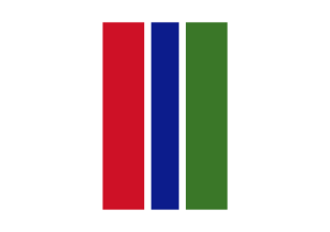 Vertical Flag of the Gambia