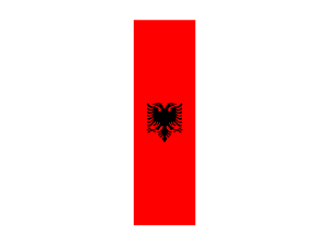 Vertical Flag of Albania