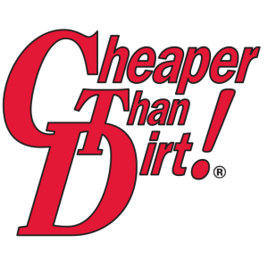 cheaper than dirt vector logo