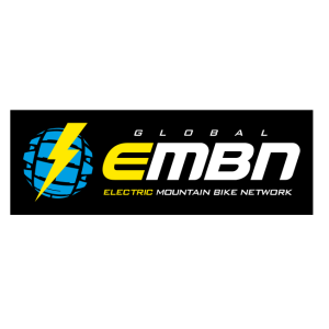 electric mountain bike network embn vector logo