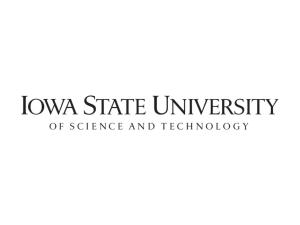 Iowa State University wordmark full center black Logo