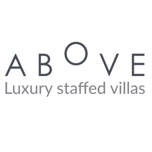 above luxury staffed villas logo vector