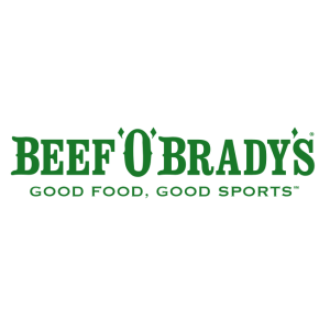 beef o bradys family sports restaurant logo vector