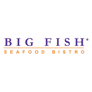 big fish seafood bistro logo vector