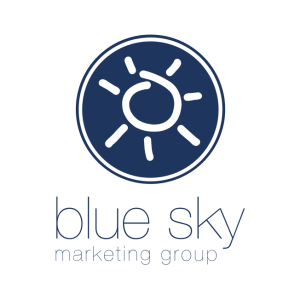 blue sky marketing group logo vector