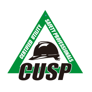 certified utility safety professional cusp logo vector