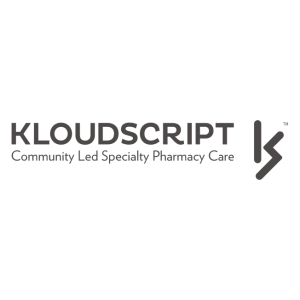 kloudscript community led specialty pharmacy care vector logo