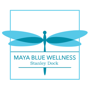 maya blue wellness logo vector