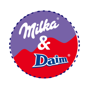 milka and daim logo vector