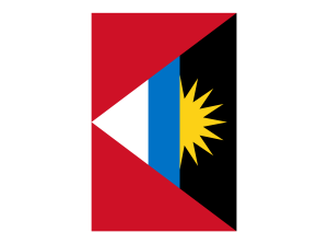 Vertical Flag of Antigua and Barbuda