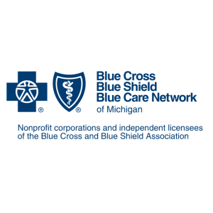 blue cross blue shield blue care network of michigan vector logo