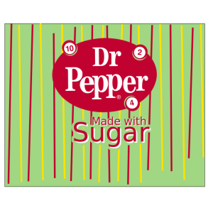 dr pepper made with sugar vector logo