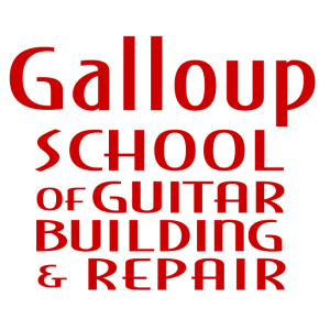 galloup school of guitar building repair vector logo