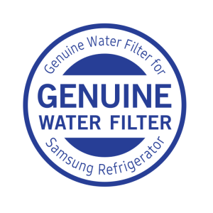 genuine water filter for samsung refrigerator vector logo