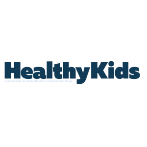 healthy kids magazine vector logo