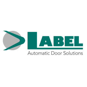 label automatic door solutions logo vector