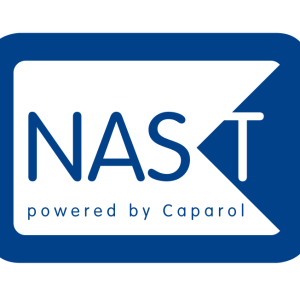 nast powered by caparol vector logo