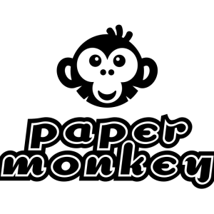 paper monkey logo vector