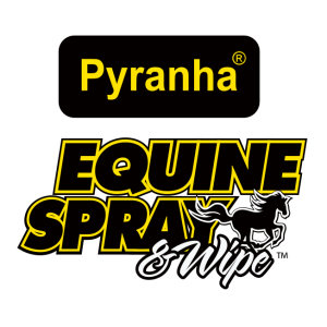 pyranha equine spray wipe vector logo