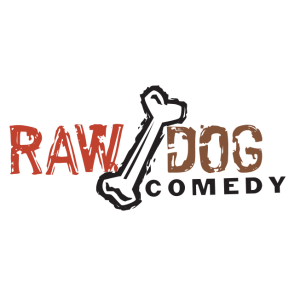 raw dog comedy vector logo