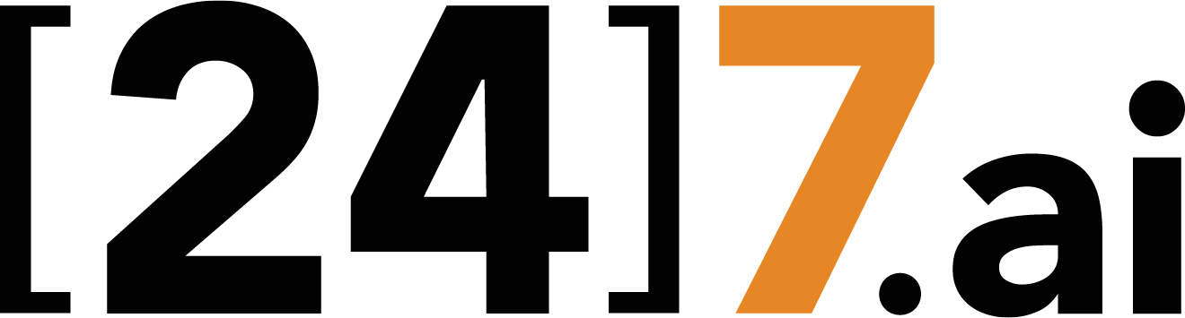 24/7 logo, 24/7 service Customer Service Management, email, blue