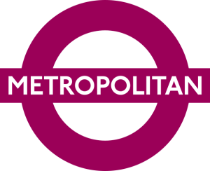 Metropolitan Line Roundel with Text