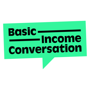 basic income conversation logo vector