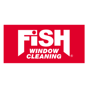 fish window cleaning logo vector