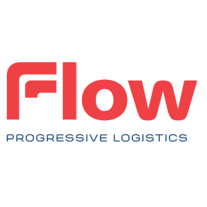 flow progressive logistics logo vector