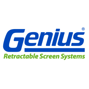 genius retractable screens logo vector