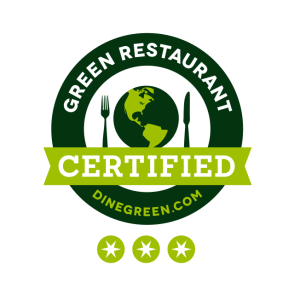 green restaurant certified logo vector