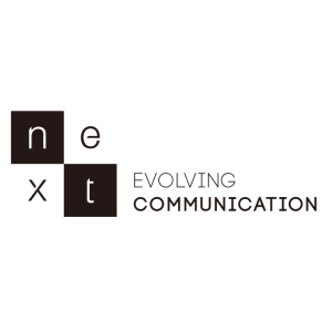next evolving communication logo vector