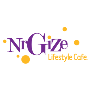 nrgize lifestyle cafe logo vector