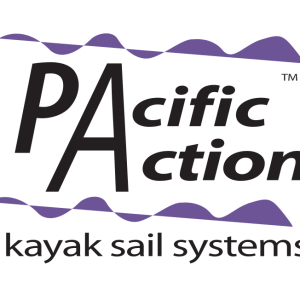 pacific action kayak sail system logo vector