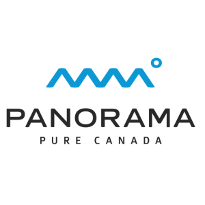 panorama mountain resort logo vector