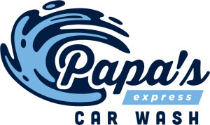 papas express car wash logo vector