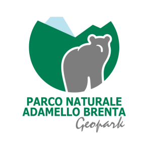 parco naturale adamello brenta geopark logo vector