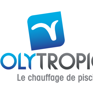 polytropic le chauffage de piscine logo vector