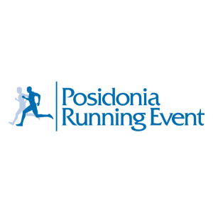 posidonia running event logo vector