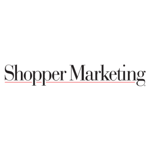 shopper marketing magazine logo vector