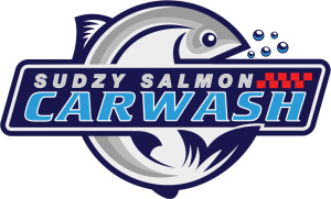 sudzy salmon car wash logo vector