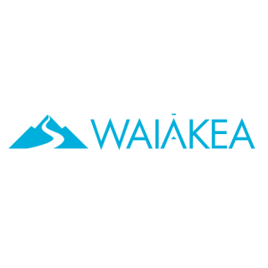 waiakea hawaiian volcanic water logo vector
