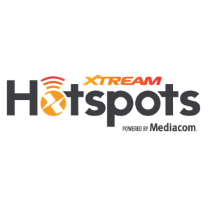 xtream hotspots powered by mediacom logo vector