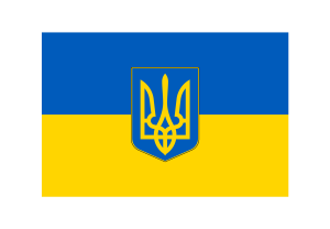 Flag of Ukraine with Coat of Arms