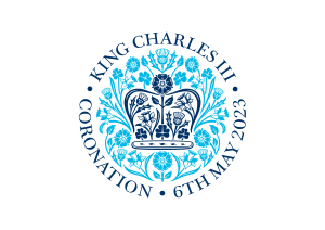 King Charles III Coronation Emblem Blue